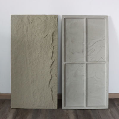 Dark Grey PU Polyurethane Faux Mushroom Stone Wall Panel Ringan
