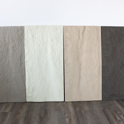 Dark Grey PU Polyurethane Faux Mushroom Stone Wall Panel Ringan