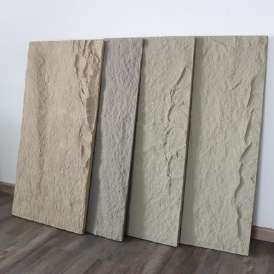 Dark Grey PU Polyurethane Faux Mushroom Stone Wall Panel Ringan