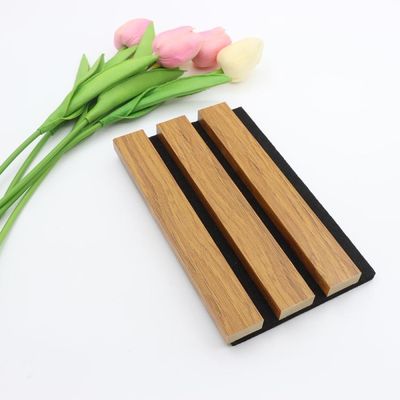 600*21mm Papan Panel Akustik Ramah Lingkungan Serat Bambu Akupanel Kayu