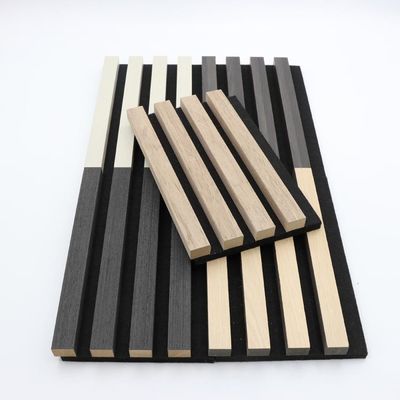 600*21mm Papan Panel Akustik Ramah Lingkungan Serat Bambu Akupanel Kayu