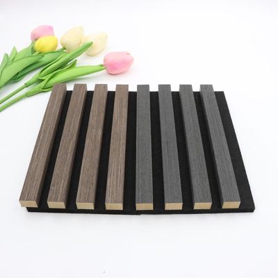 1220 * 600 Papan Panel Akustik Isolasi Suara Kayu Pengganti Komposit 3mm