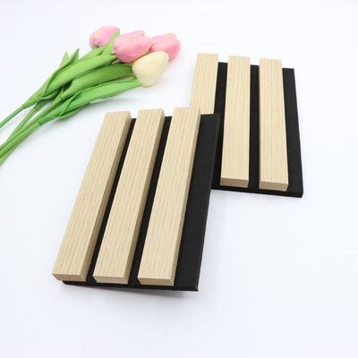 Panel Dinding Akustik Serat Poliester Wpc Veneer Kayu Ramah Lingkungan