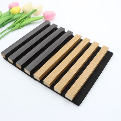 Panel Dinding Akustik Serat Poliester Wpc Veneer Kayu Ramah Lingkungan