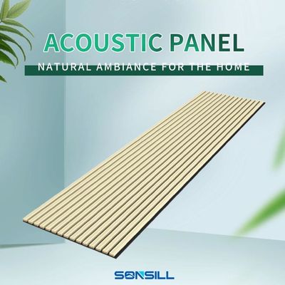 100% Polyester+MDF Dengan Veneer Acoustic Board Square Shape Soundproofing