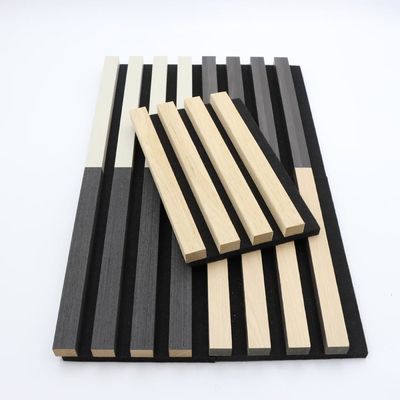 Papan Panel Akustik Bergalur Serat Kayu Kedap Suara Untuk Dekorasi Interior