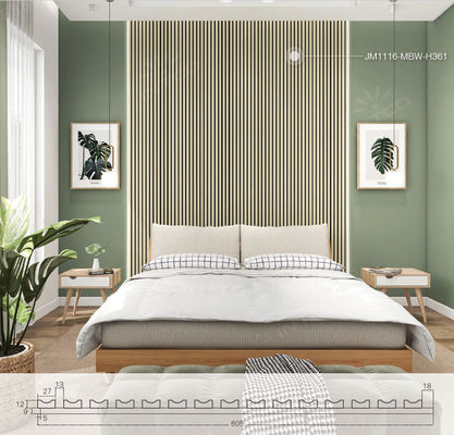 Rumah Panel papan akustik Modern High Absorpsi Panel Kayu Slat Untuk
