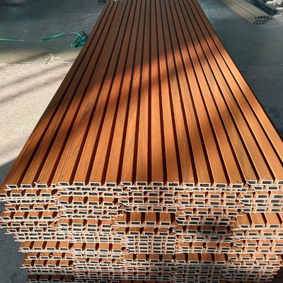 Wpc Wall Cladding Bangunan Dekorasi eksterior Panel dinding pengganti kayu Wpc