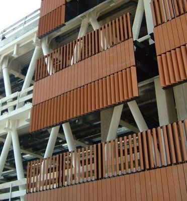 Wpc Wall Cladding Bangunan Dekorasi eksterior Panel dinding pengganti kayu Wpc