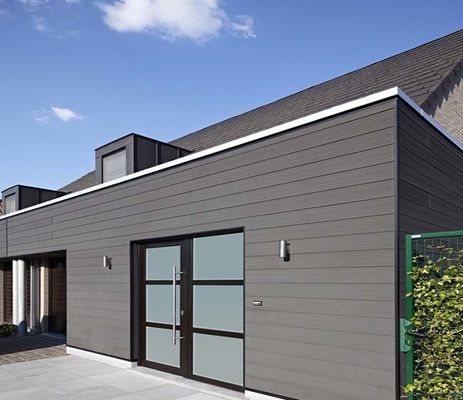 Wpc Wall Cladding Bangunan Dekorasi eksterior Panel dinding pengganti kayu Wpc