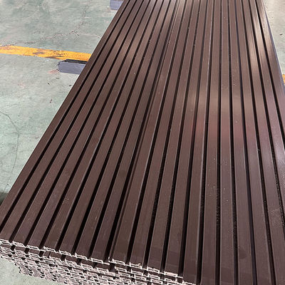 WPC Fluted Wall Panels Eksterior Co-Extrusion Kayu Plastik Komposit Wall Cladding