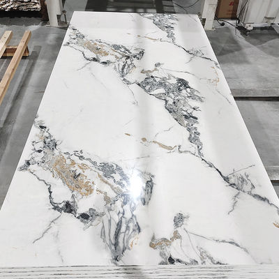 High Glossy PVC Marble Board UV Marble Sheet Laminated Board Untuk Dekorasi Dinding