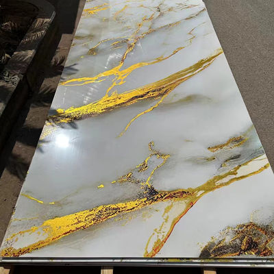 1220*2440mm 3D Digital Printed UV Marble Sheet UV Boards Untuk Papan Dekorasi Dinding TV