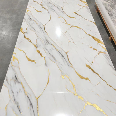 Lembar Marmer Glossy/Mat PVC Untuk Dekorasi Interior