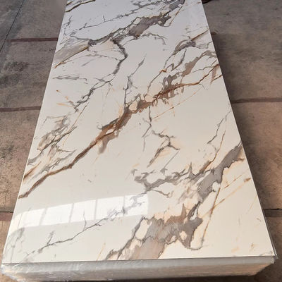 Lembar Marmer Glossy/Mat PVC Untuk Dekorasi Interior