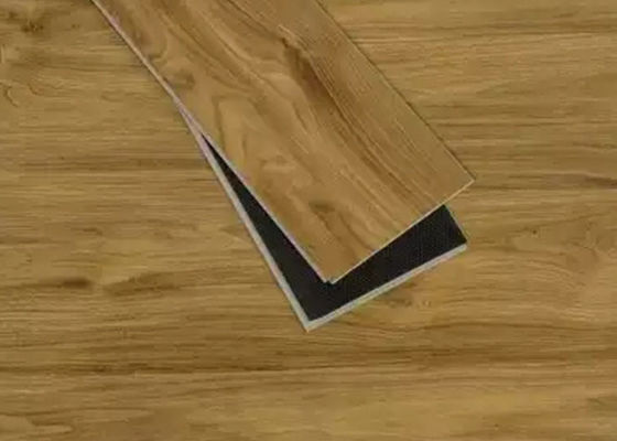 Tekstur Kayu Papan Vinyl Lantai SPC 1220x180mm Batu Inti Plastik Buatan Klik
