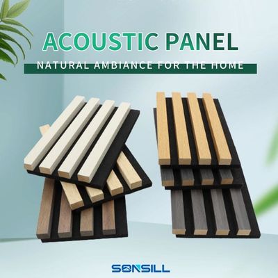 Panel Akustik Serat Poliester Kustom Tahan Api Dicat Kedap Suara