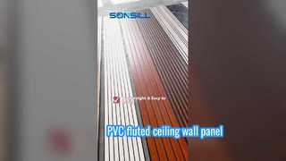Panel dinding langit-langit bergalur PVC